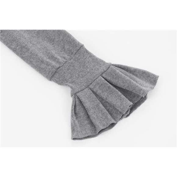 Long Sleeve Ruffle Front Rib Knit Shirt Top - Picture 5 of 6